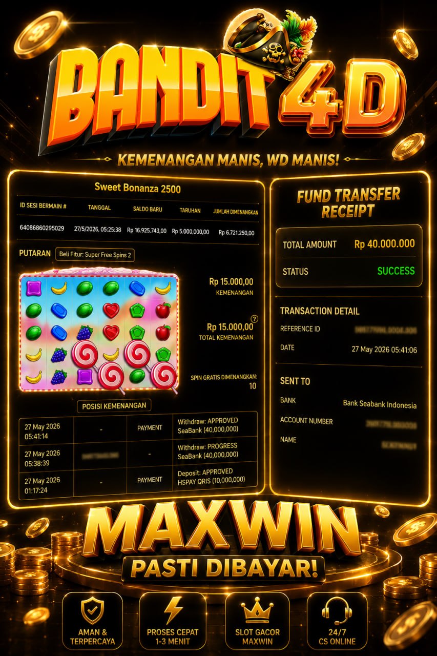 📌 SELAMAT KEPADA MEMBER DI BANDIT4D 📌

🎗AGEN SITUS TERPERCAYA

MENANG BERAPAPUN 