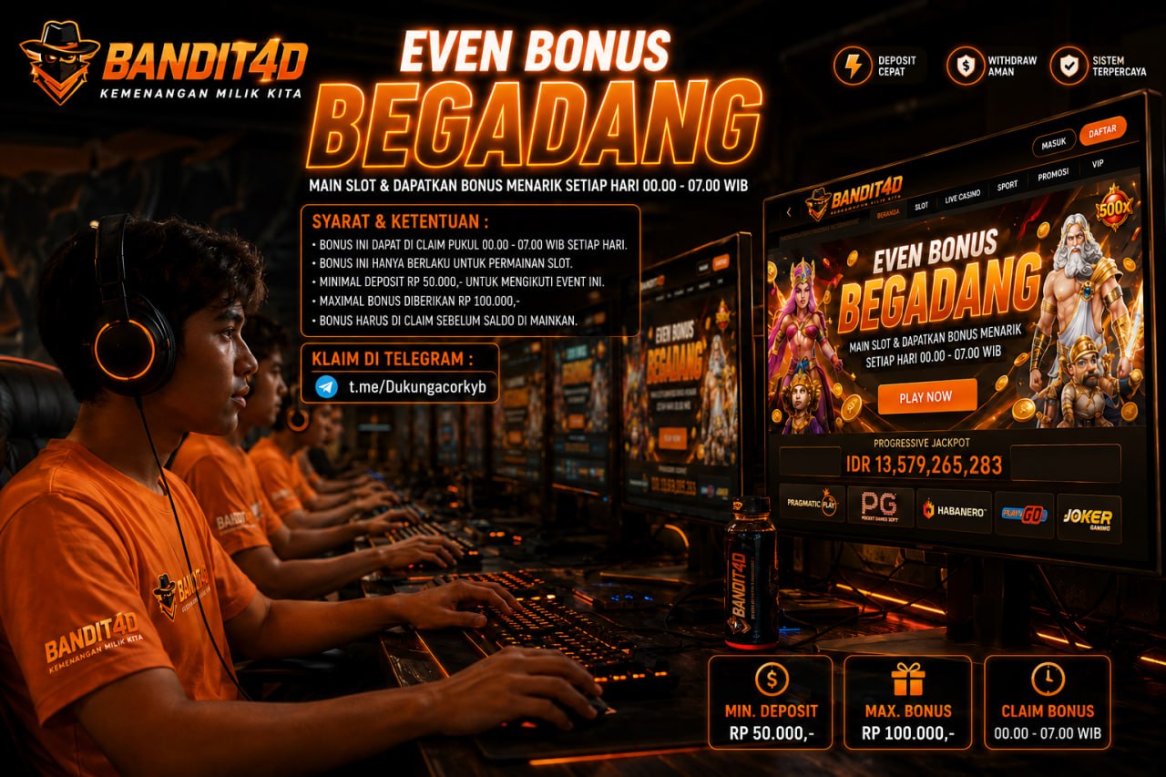 EVEN BONUS BEGADANG BANDIT4D
S𝘆𝗮𝗿𝗮𝘁 & K𝗲𝘁𝗲𝗻𝘁𝘂𝗮𝗻 :
• B𝗼𝗻𝘂𝘀 𝗶𝗻𝗶 𝗱𝗮𝗽𝗮𝘁 𝗱𝗶 𝗰𝗹𝗮𝗶𝗺 𝗽𝘂𝗸