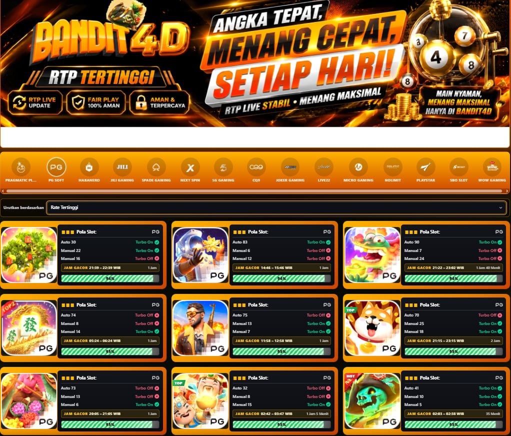 𝕀ℕ𝔽𝕆 𝕃𝔼ℕ𝔾𝕂𝔸ℙ ℝ𝕋ℙ :https://rdrnwl.net/rtpbandit4d
𝙻𝙸𝙽𝙺 𝙻𝙾𝙶𝙸𝙽 & 𝙿𝙻𝙰𝚈 :https://rdrn