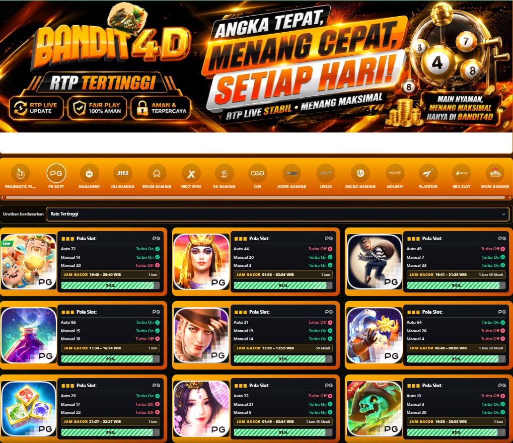 𝕀ℕ𝔽𝕆 𝕃𝔼ℕ𝔾𝕂𝔸ℙ ℝ𝕋ℙ :https://rdrnwl.net/rtpbandit4d
𝙻𝙸𝙽𝙺 𝙻𝙾𝙶𝙸𝙽 & 𝙿𝙻𝙰𝚈 :https://rdrn