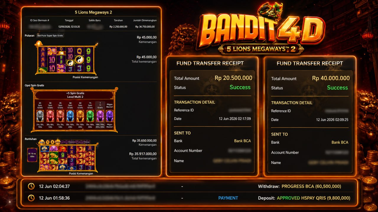 📌 SELAMAT KEPADA MEMBER DI BANDIT4D 📌

🎗AGEN SITUS TERPERCAYA

MENANG BERAPAPUN 