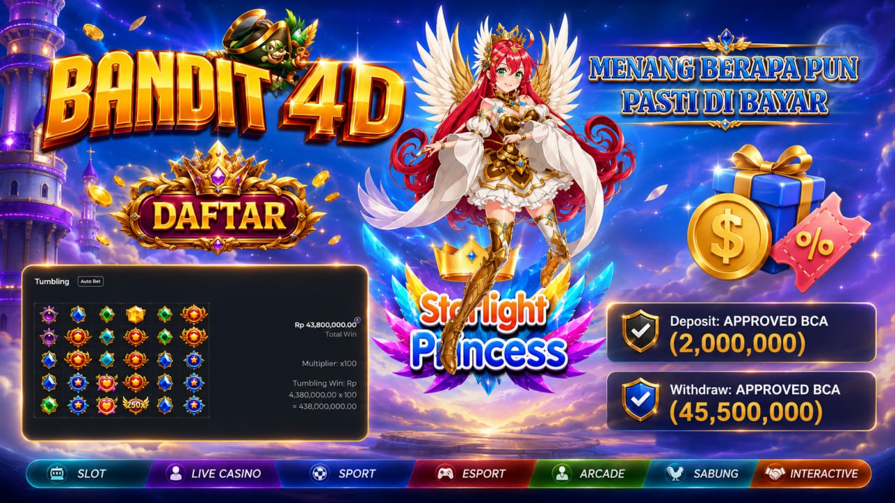 SELAMAT KEPADA MEMBER BANDIT4D
DEPOSIT : RP 2.000.000
WITHDRAW : RP 45.500.000
L