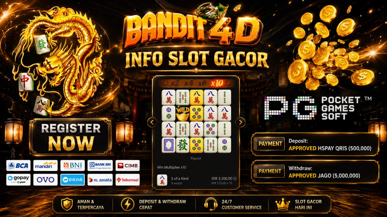 SELAMAT KEPADA MEMBER BANDIT4D
DEPOSIT : RP 500.000
WITHDRAW : RP 5.000.000
LINK