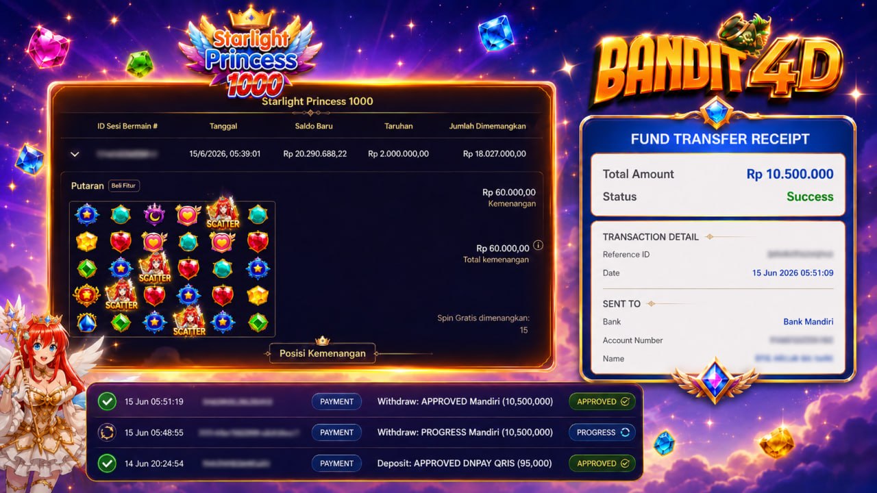 📌 SELAMAT KEPADA MEMBER DI BANDIT4D 📌

🎗AGEN SITUS TERPERCAYA

MENANG BERAPAPUN 