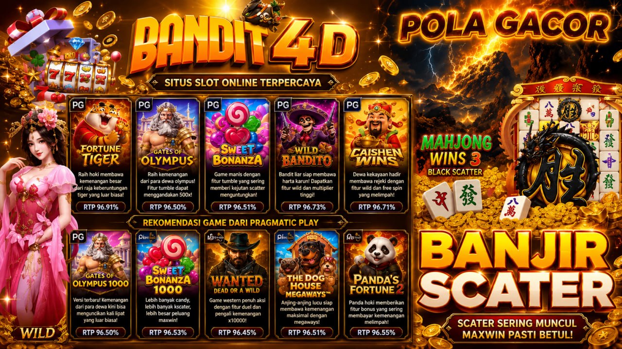 𝕀ℕ𝔽𝕆 𝕃𝔼ℕ𝔾𝕂𝔸ℙ ℝ𝕋ℙ :https://rdrnwl.net/rtpbandit4d
𝙻𝙸𝙽𝙺 𝙻𝙾𝙶𝙸𝙽 & 𝙿𝙻𝙰𝚈 :https://rdrn