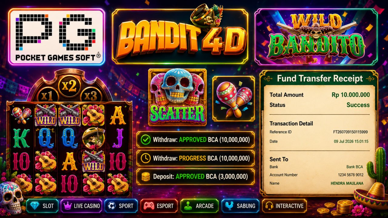 🔥SELAMAT KEPADA MEMBER BANDIT4D🔥
DEPOSIT : RP 3.000.000
WITHDRAW : RP 10.000.000