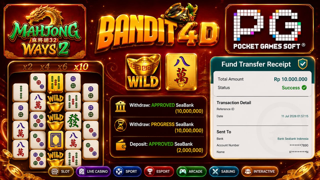 🔥SELAMAT KEPADA MEMBER BANDIT4D🔥
DEPOSIT : RP 2.000.000
WITHDRAW : RP 10.000.000