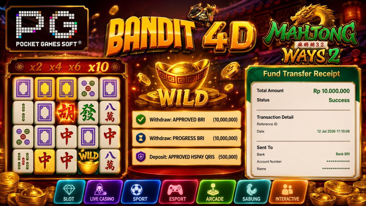 🔥SELAMAT KEPADA MEMBER BANDIT4D🔥
DEPOSIT : RP 500.000
WITHDRAW : RP 10.000.000
L