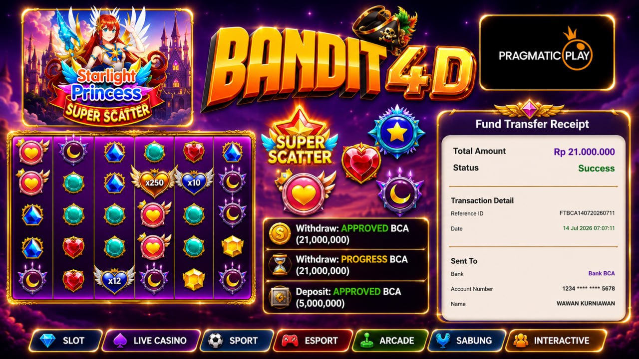 🔥SELAMAT KEPADA MEMBER BANDIT4D🔥
DEPOSIT : RP 5.000.000
WITHDRAW : RP 21.000.000