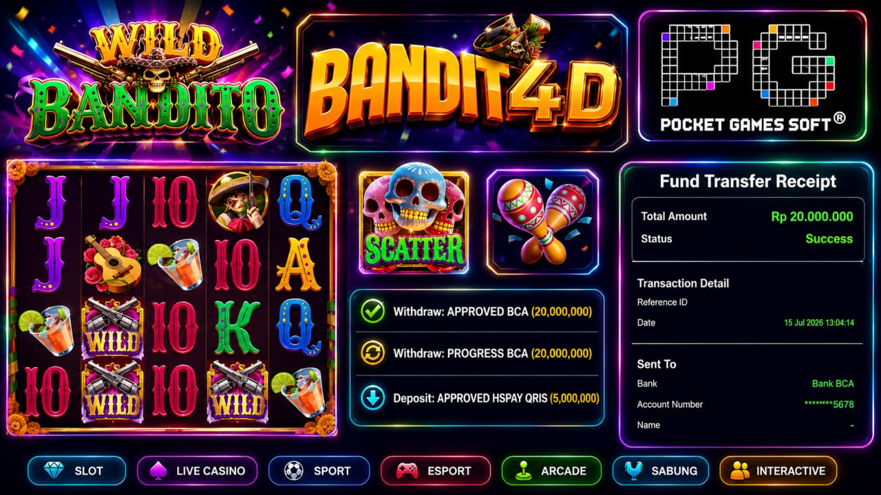 🔥SELAMAT KEPADA MEMBER BANDIT4D🔥
DEPOSIT : RP 5.000.000
WITHDRAW : RP 20.000.000
