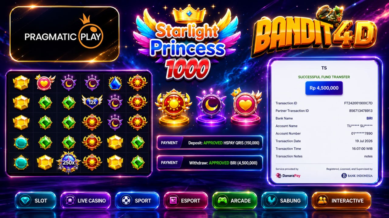 🔥SELAMAT KEPADA MEMBER BANDIT4D🔥
DEPOSIT : RP 150.000
WITHDRAW : RP 4.500.000
LI