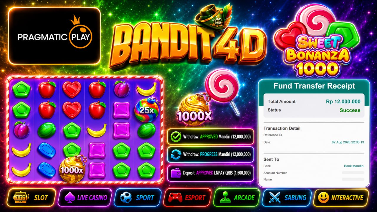 SELAMAT KEPADA MEMBER BANDIT4D🔥
DEPOSIT : RP 1.500.000
WITHDRAW : RP 12.000.000
