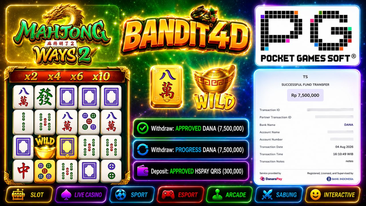🔥SELAMAT KEPADA MEMBER BANDIT4D 🔥
DEPOSIT : RP 300.000
WITHDRAW : RP 7.500.000
L