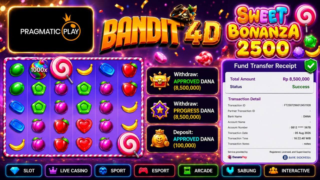 🔥SELAMAT KEPADA MEMBER BANDIT4D 🔥
DEPOSIT : RP 100.000
WITHDRAW : RP 8.500.000
L