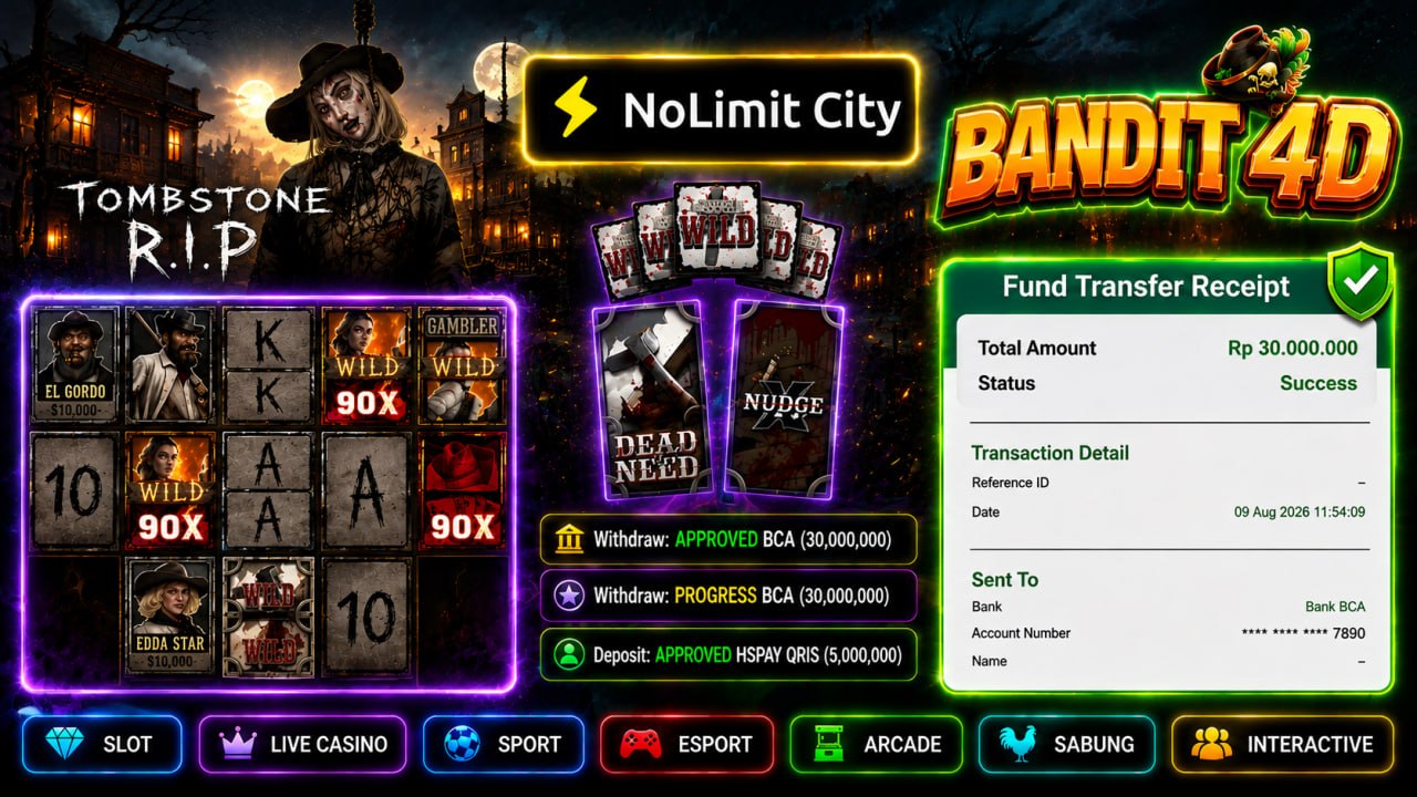 🔥SELAMAT KEPADA MEMBER BANDIT4D🔥
DEPOSIT : RP 5.000.000
WITHDRAW : RP 30.000.000