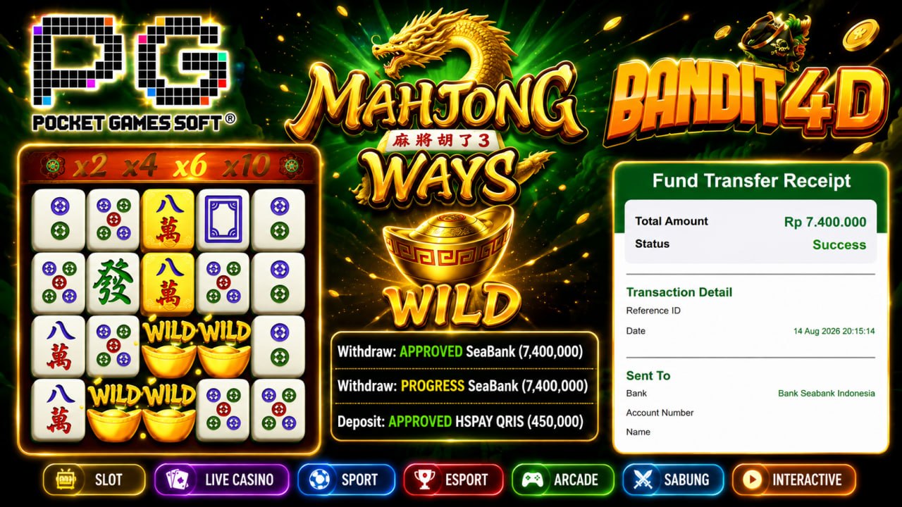🔥SELAMAT KEPADA MEMBER BANDIT4D🔥
DEPOSIT : RP 450.000
WITHDRAW : RP 7.400.000
LI