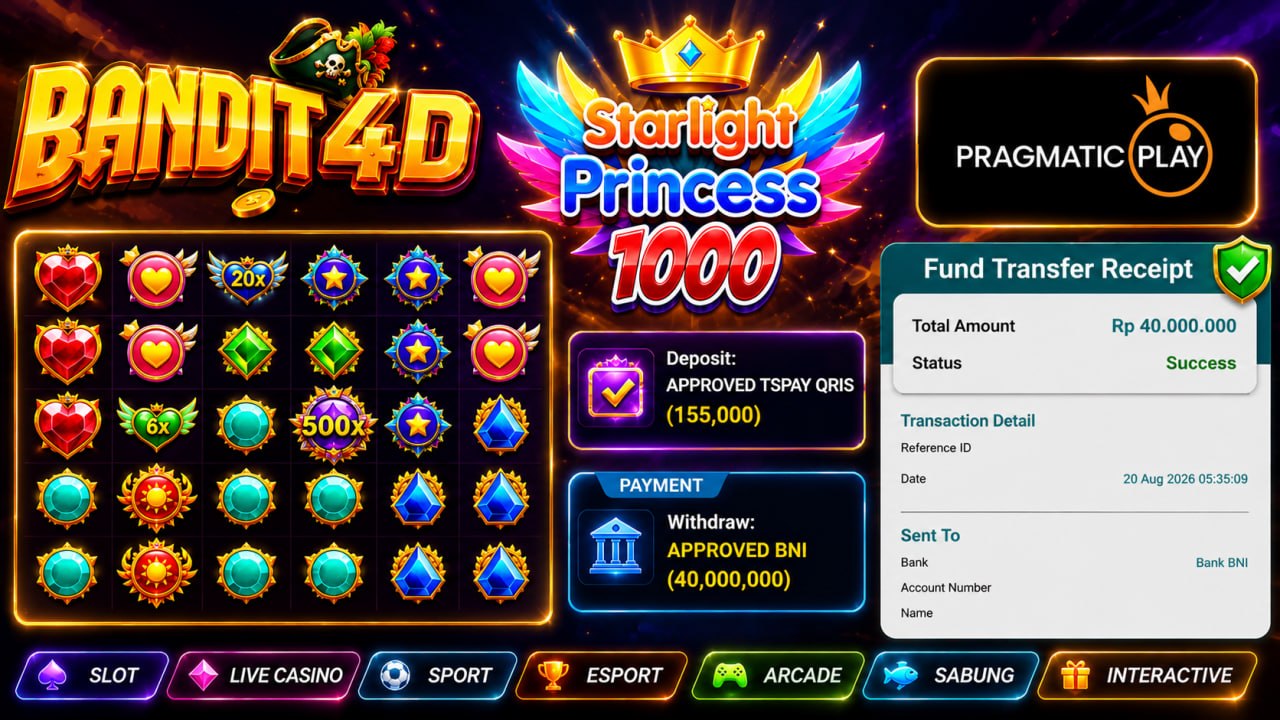 🔥SELAMAT KEPADA MEMBER BANDIT4D🔥
DEPOSIT : RP 155.000
WITHDRAW : RP 40.000.000
L