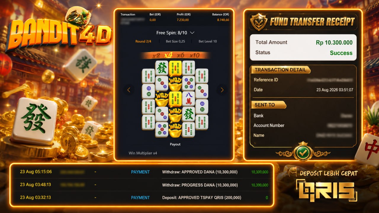 📌 SELAMAT KEPADA MEMBER DI BANDIT4D 📌

🎗AGEN SITUS TERPERCAYA

MENANG BERAPAPUN 