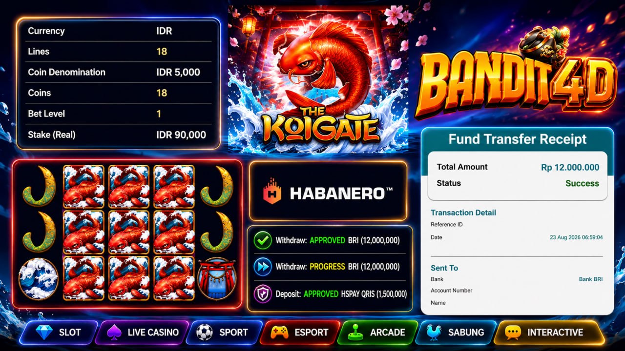 🔥SELAMAT KEPADA MEMBER BANDIT4D🔥
DEPOSIT : RP 1.500.000
WITHDRAW : RP 12.000.000