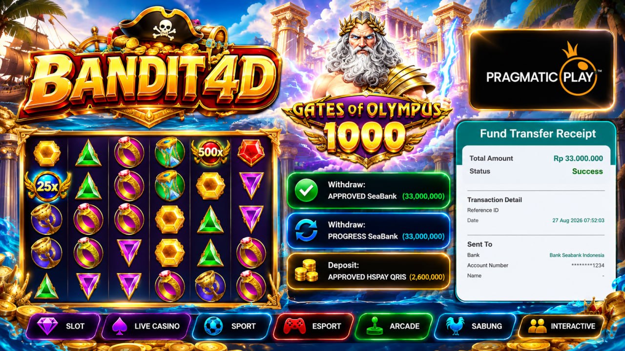 🔥SELAMAT KEPADA MEMBER BANDIT4D🔥
DEPOSIT : RP 2.600.000
WITHDRAW : RP 33.000.000