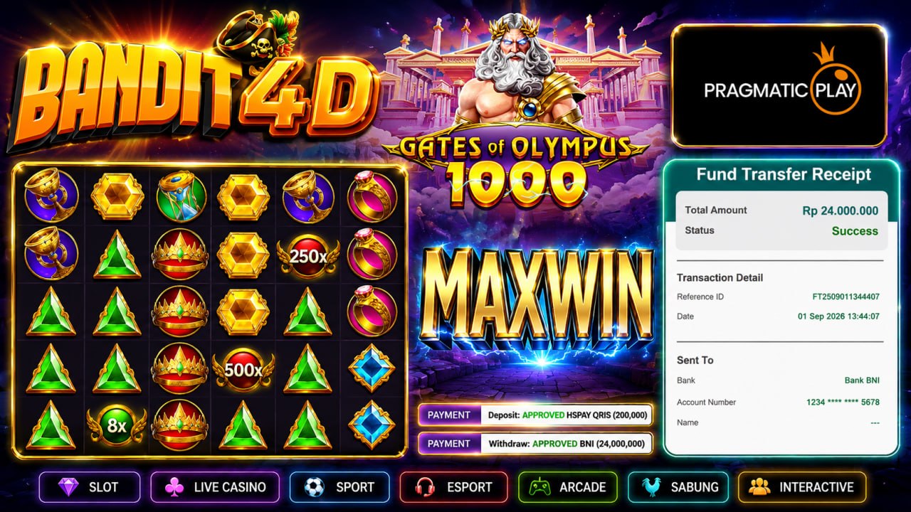🔥SELAMAT KEPADA MEMBER BANDIT4D🔥
DEPOSIT : RP 200.000
WITHDRAW : RP 24.000.000
L