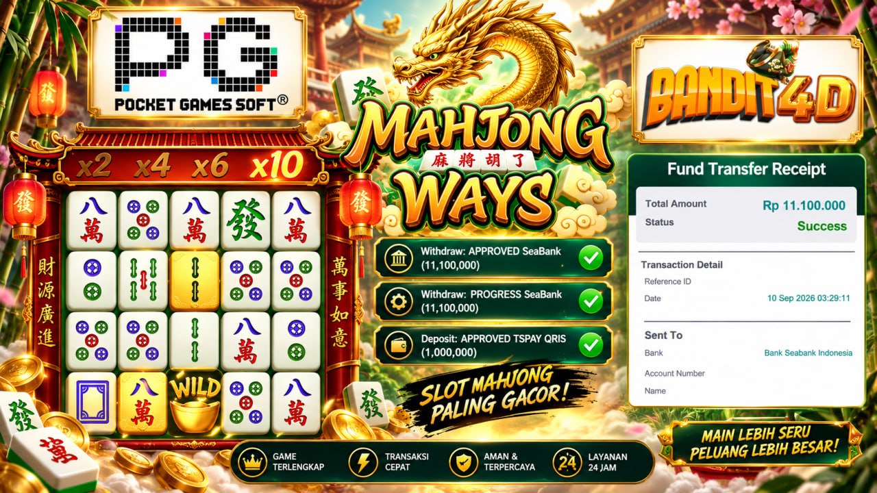 🔥SELAMAT KEPADA MEMBER BANDIT4D🔥
DEPOSIT : RP 1.000.000
WITHDRAW : RP 11.100.000