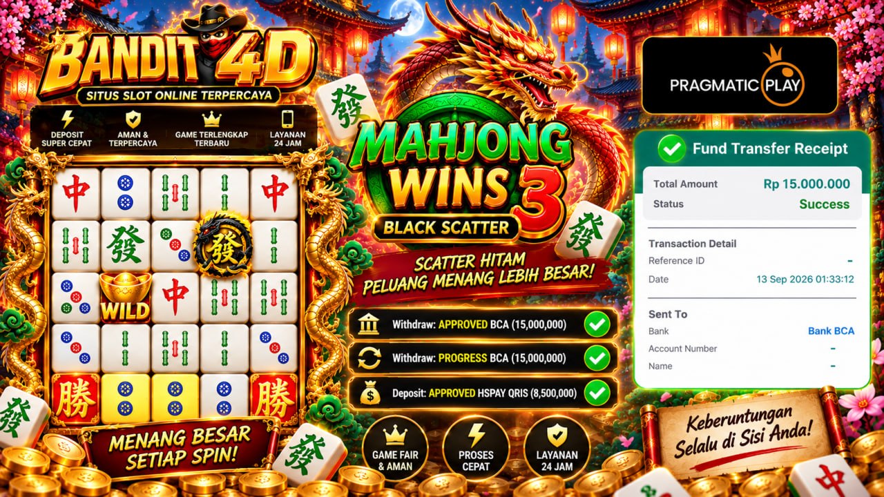 🔥SELAMAT KEPADA MEMBER BANDIT4D🔥
DEPOSIT : RP 8.500.000
WITHDRAW : RP 15.000.000