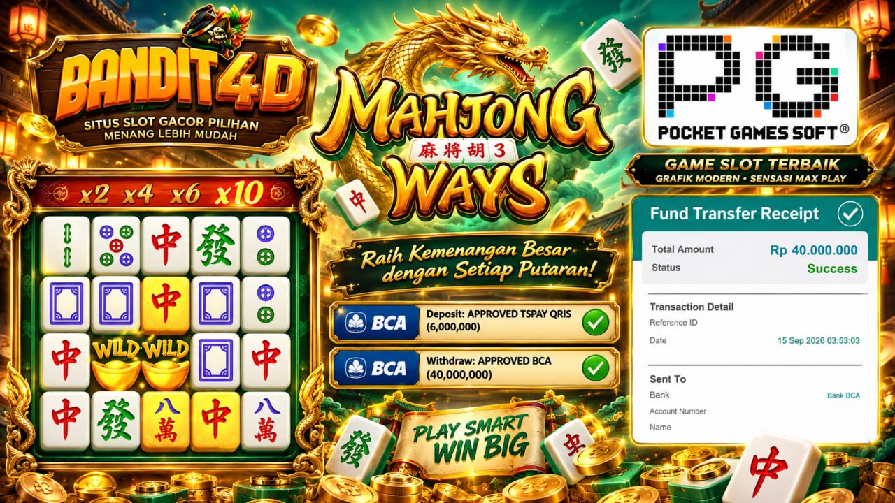 🔥SELAMAT KEPADA MEMBER BANDIT4D🔥
DEPOSIT : RP 6.000.000
WITHDRAW : RP 40.000.000