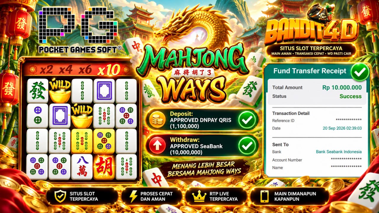 🔥SELAMAT KEPADA MEMBER BANDIT4D🔥
DEPOSIT : RP 1.100.000
WITHDRAW : RP 10.000.000